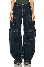 THE ATTICO Fern Long Pant in Dark Blue, view 1, click to view large image.