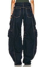THE ATTICO Fern Long Pant in Dark Blue, view 4, click to view large image.