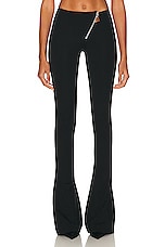 THE ATTICO Jersey Long Pant in Black, view 1, click to view large image.