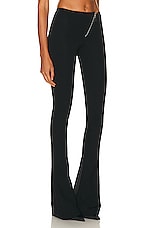 THE ATTICO Jersey Long Pant in Black, view 2, click to view large image.