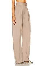 THE ATTICO Gary Long Pant in Beige, view 2, click to view large image.