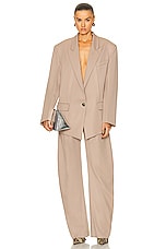 THE ATTICO Gary Long Pant in Beige, view 4, click to view large image.
