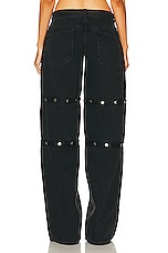 THE ATTICO Button Pant in Black, view 3, click to view large image.
