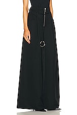 THE ATTICO Wide Leg Long Pant in Black, view 2, click to view large image.