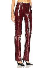 THE ATTICO For FWRD Straight Long Pant in Dark Grapes, view 2, click to view large image.