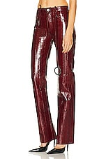 THE ATTICO For FWRD Straight Long Pant in Dark Grapes, view 3, click to view large image.