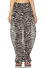 THE ATTICO Zebra Printed Long Pant in Cappuccino & Black, view 1, click to view large image.