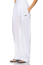 THE ATTICO Long Pant in White, view 3, click to view large image.