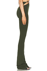 THE ATTICO Cut-out Flare Pant in Military Green, view 3, click to view large image.