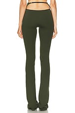 THE ATTICO Cut-out Flare Pant in Military Green, view 4, click to view large image.