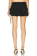 THE ATTICO Fay Mini Skirt in Black, view 4, click to view large image.
