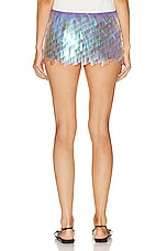 THE ATTICO Sequin Mini Skirt in Opalescent, view 3, click to view large image.