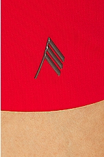 THE ATTICO Mini Swim Skirt in Red, view 6, click to view large image.