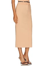 THE ATTICO Midi Skirt in Nude, view 2, click to view large image.