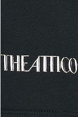 THE ATTICO Zip Up T-shirt in Black, view 5, click to view large image.