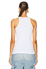 THE ATTICO Button Tank Top in White, view 3, click to view large image.
