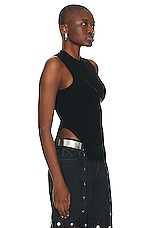 THE ATTICO Sleeveless Top in Black, view 2, click to view large image.