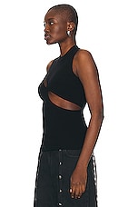 THE ATTICO Sleeveless Top in Black, view 3, click to view large image.