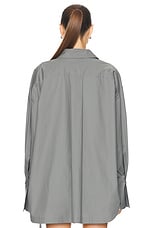 THE ATTICO Diana Shirt in Grey, view 5, click to view large image.