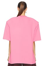 THE ATTICO Kilie T-shirt in Pink, view 3, click to view large image.