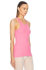 THE ATTICO Delice Polo Tank in Pink, view 2, click to view large image.