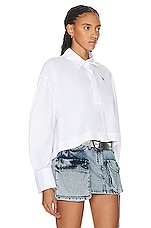 THE ATTICO Jill Shirt in White, view 2, click to view large image.