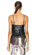 THE ATTICO Sequin Top in Black, view 3, click to view large image.