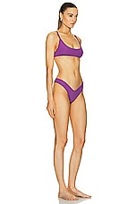 THE ATTICO Lycra Bikini Set in Purple, view 2, click to view large image.