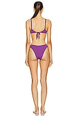THE ATTICO Lycra Bikini Set in Purple, view 3, click to view large image.