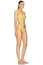 THE ATTICO Strapless Bikini Set in Light Yellow, view 2, click to view large image.