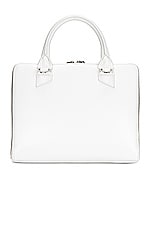 THE ATTICO Monday Top Handle Bag in White, view 2, click to view large image.
