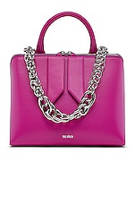 THE ATTICO Monday Top Handle Bag in Fuchsia, view 1, click to view large image.