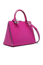 THE ATTICO Monday Top Handle Bag in Fuchsia, view 3, click to view large image.