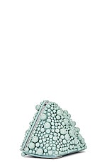 THE ATTICO Midnight Clutch in Milk Mint, view 5, click to view large image.