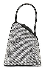 THE ATTICO Sunset Top Handle Bag in Crystal & Black, view 1, click to view large image.