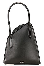 THE ATTICO Sunset Top Handle Bag in Crystal & Black, view 3, click to view large image.