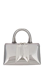 THE ATTICO Friday Crossbody Bag in Silver, view 3, click to view large image.