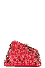 THE ATTICO Midnight Clutch in Vibrant Red, view 3, click to view large image.