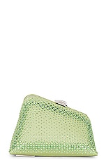 THE ATTICO Midnight Clutch in Lime, view 3, click to view large image.