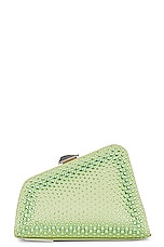 THE ATTICO Midnight Clutch in Lime, view 4, click to view large image.