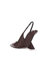THE ATTICO Cheope Slingback Heel in Chocolate, view 3, click to view large image.