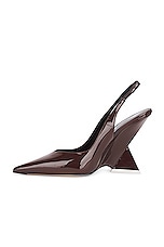 THE ATTICO Cheope Slingback Heel in Chocolate, view 5, click to view large image.