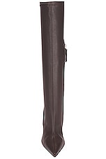 THE ATTICO Cheope Stretch Boot in Chocolate, view 4, click to view large image.