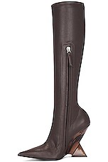 THE ATTICO Cheope Stretch Boot in Chocolate, view 5, click to view large image.