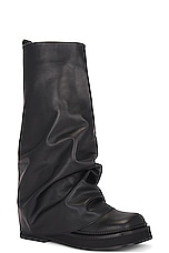 THE ATTICO Robin Combat Boot in Black, view 2, click to view large image.
