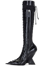 THE ATTICO Morgan High Boot in Black, view 5, click to view large image.