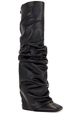 THE ATTICO Rea Tube Boot in Black, view 2, click to view large image.