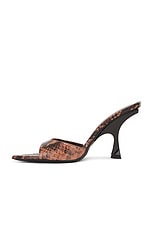 THE ATTICO Ester Mule Sandal in Brown & Black, view 5, click to view large image.