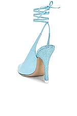 THE ATTICO Venus 105 Slingback Pump in Sky Blue, view 3, click to view large image.
