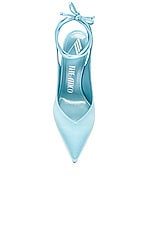 THE ATTICO Venus 105 Slingback Pump in Sky Blue, view 4, click to view large image.